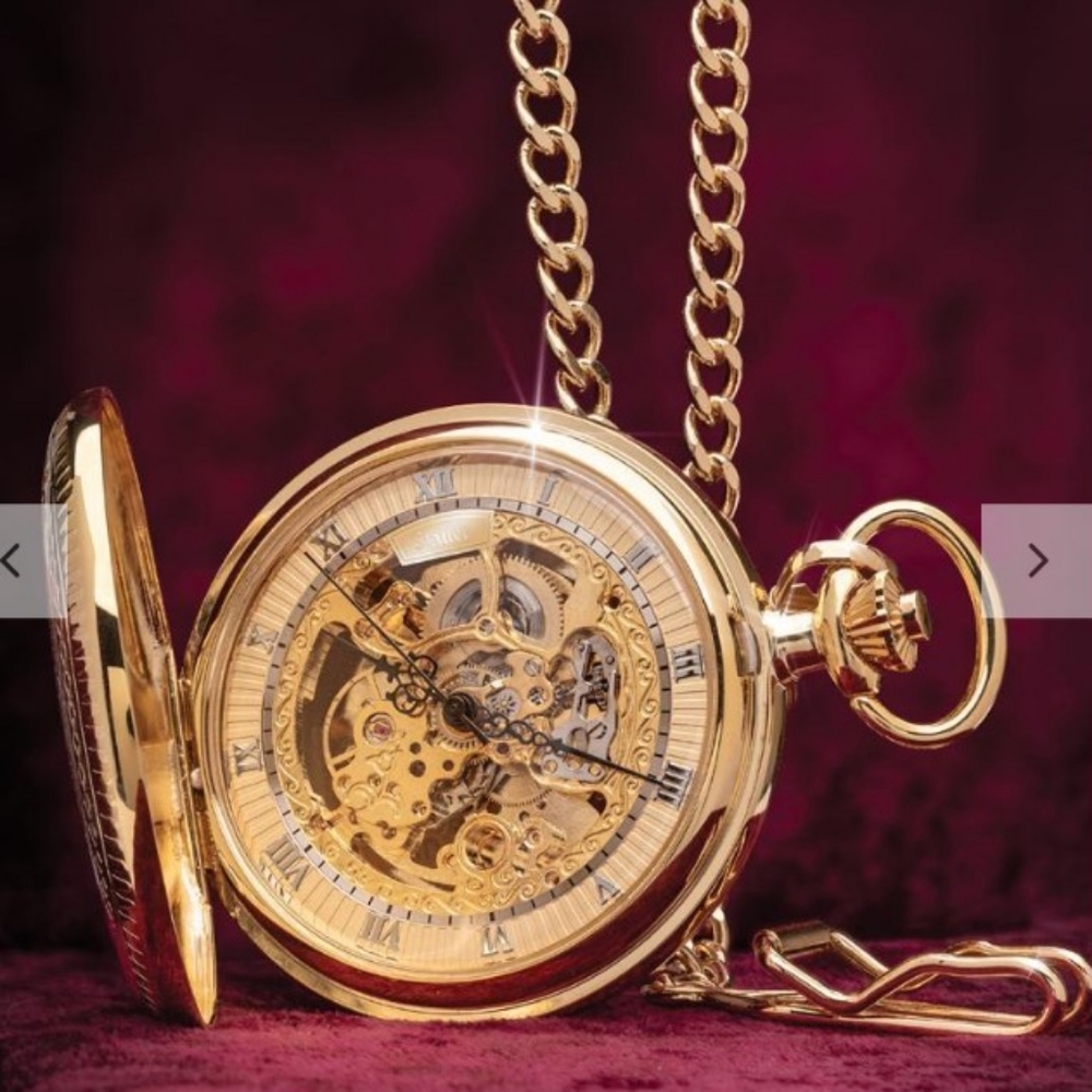 Stauer George Chatterton London Gold Lincoln Pocket Watch